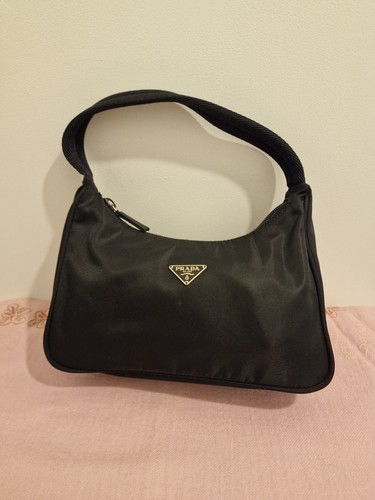 Prada black nylon tessuto - tessuto, hobo