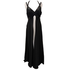 PEARCE FIONDA- Size 14 dress chiffon straps & halter with gems