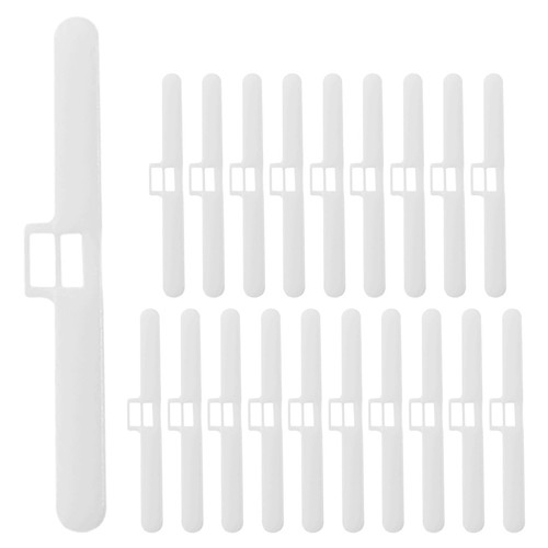 20pcs white plastic vertical - white,