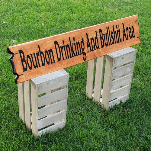 Bourbon bar hand - bourbon, carved
