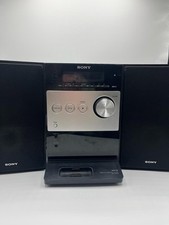 Sony CMT-FX300i Micro Hi-Fi System CD Player Ipod Dock Black Silver Working