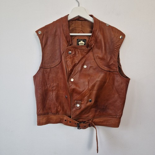 Genuine leather vest womens - leather, l