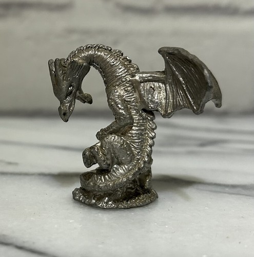 Small pewter dragon handmade - pewter,