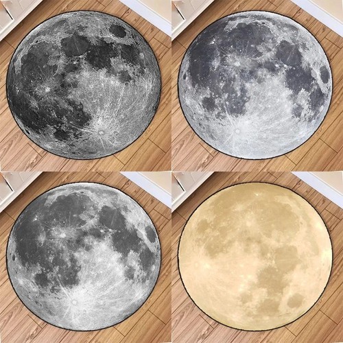 Moon print round rug non - print,