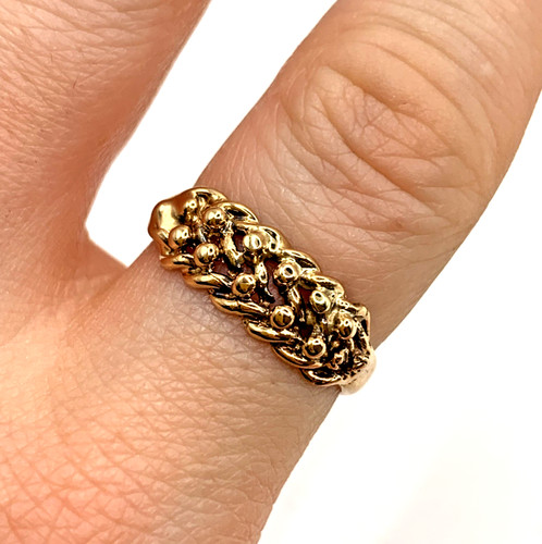 Gold keeper ring - keeper, 375