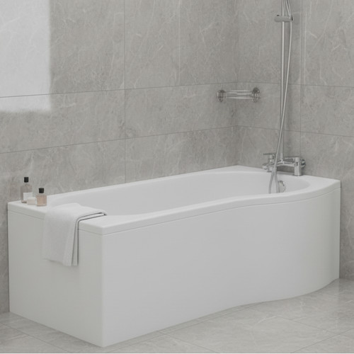 Shaped shower bath rh - shower,