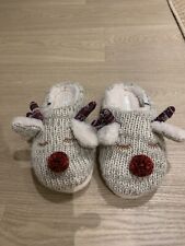 FATFACE Size small Reindeer Christmas Novelty Slippers ladies 