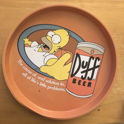 Duff beer tray the simpsons - duff,