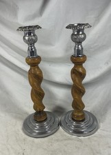 Pair of Art Deco Barley Twist