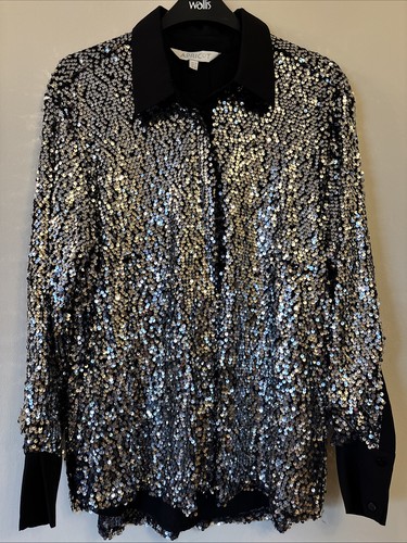 Silver sparkly shirt size - silver,
