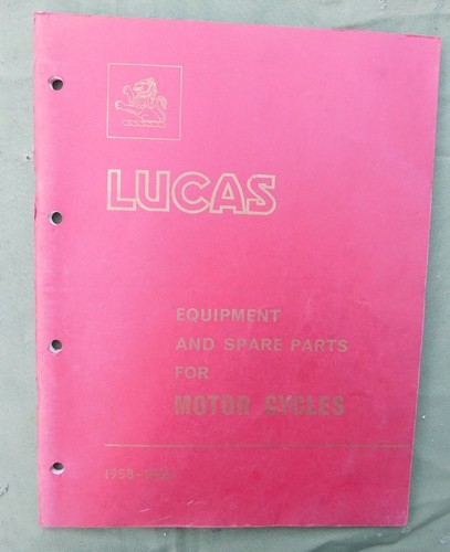 Vintage lucas motorcycle book - lucas,
