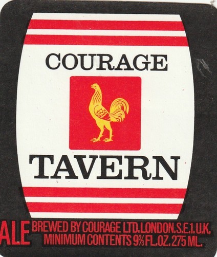 Beer bottle label courage - -,