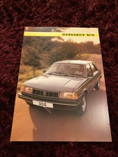 Peugeot 305 Saloon Brochure