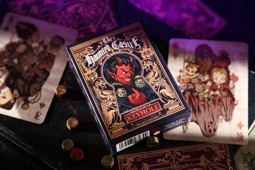 Haunted castle playing cards - haunted,