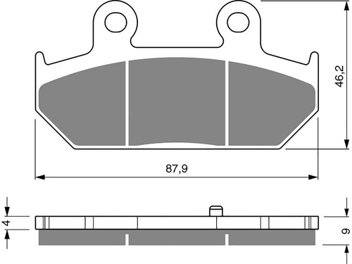 Brake disc pads rear - pads, for