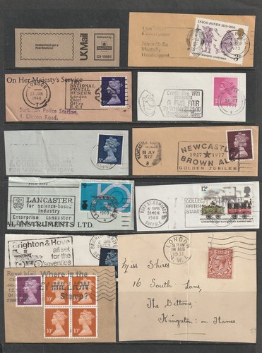 Postal interest and slogans - gb,