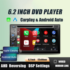 Car 6.2in Universal 2Din CD DVD Carplay Android Auto BT Radio Multimedia Player