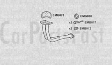 EFFD8017 EXHAUST FRONT PIPE Ford Escort 1.4 Petrol Van 01/1991 to 10/1992