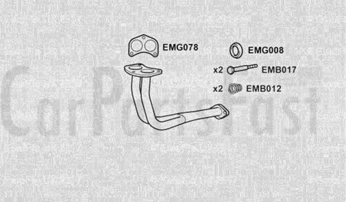 Effd8017 exhaust front pipe - exhaust,