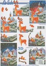 Christmas theme decoupage - theme, a4