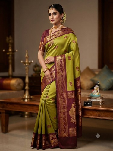 New saree with blouse piece - saree,
