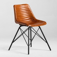 Cross Leg Dining Chair Tan