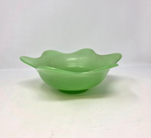 Vintage jadeite green console - jadeite,