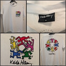 Keith Haring Art Streetwear Tee T-shirt Size XL Unisex Dual Print 