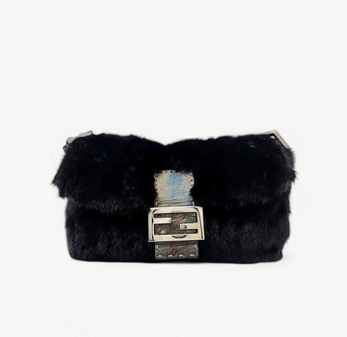 Fendi black mink fur - black,