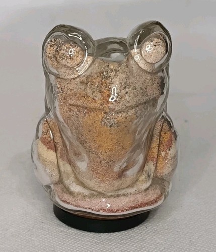 Vintage glass frog - glass, sand-filled