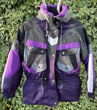Vintage/retro 90s Rodeo Ski Jacket, C&A Size UK 40 - 14 Purple Block
