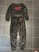 Stranger Things Pyjamas Set Fluffy Fleece Size Uk Xs 6 8 Grey