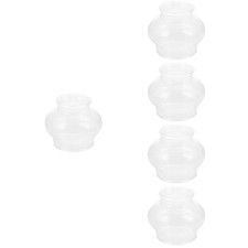 5pcs Oil Lamp Cover Transparent Buddhist Butter Lamp Protector Glass for Home