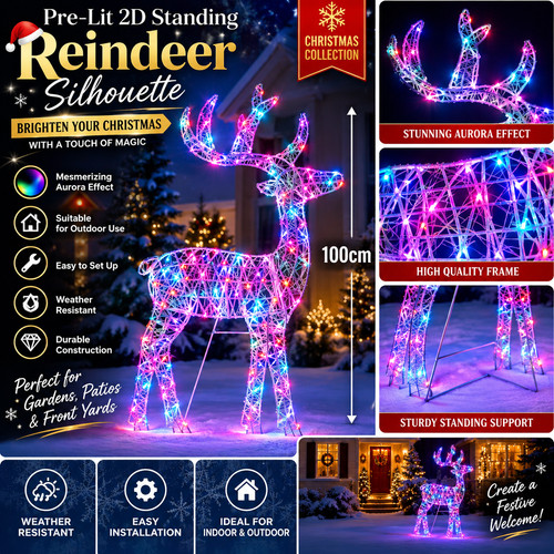 Pre lit standing reindeer - pre,