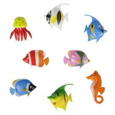 8 x Colourful Artificial Plastic Bubble Lamp Aquarium Tropical Fish Seahorse