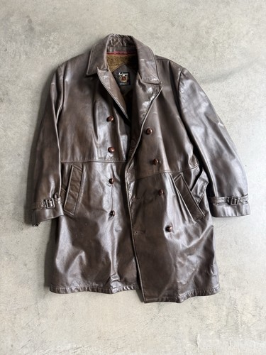 Vintage brown leather schott - brown,