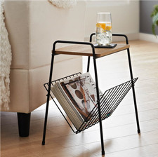 Side Table With Magazine Rack