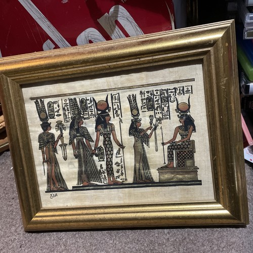 Vintage framed signed - vintage, egyptian