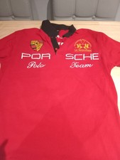 Porsche La Martina  Team Polo Red Big Pony Men’s XL Cotton Short Sleeve Shirt