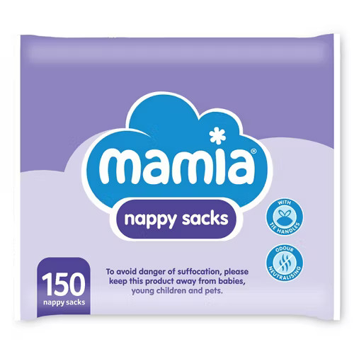 Mamia nappy sacks 150 pack - nappy,