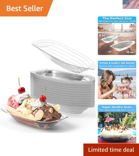 Recyclable 8oz banana split - recyclable,