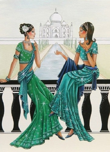 Art deco ladies - art,