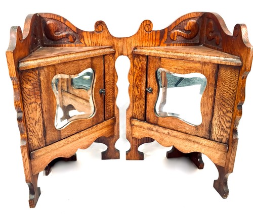 Antique pair corner oak - antique,