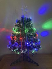 Noma Small Green Fibre Optic Christmas Tree With Multi-Colour LED Lights