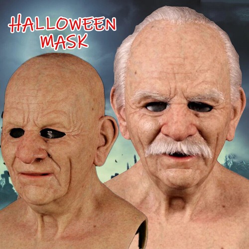 Old man mask latex halloween - latex,