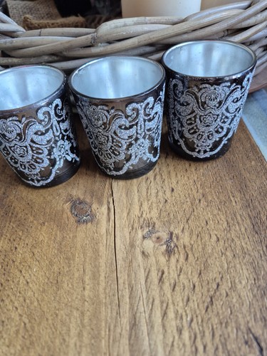 Glass tea light holders - tea,
