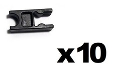 Job Lot : 10 K'NEX Pieces - Black Clip with Socket end - #90945