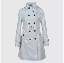 Women PVC Leather Trench Vinyl