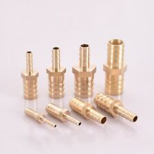 Brass Straight Reducer Hose Joiner Barbed Connector Air Fuel Water Pipe Gas Tubi