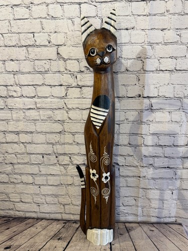 100cm brown flower wooden - brown,